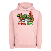 Pigment Salmon T- Rex X-Mas Mood Urban Hoodie - RanaPortraitStore