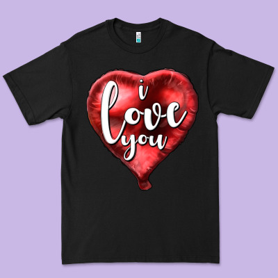 I Love You Heart Balloon Valentine's Day Premium Tee Designed By Howdyjamesfarm