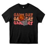 Black game day game day game day basketball Heavy Core Tee - HowdyJamesFarm