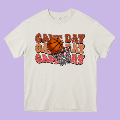 Game Day Game Day Game Day Basketball Heavy Core Tee Designed By Howdyjamesfarm
