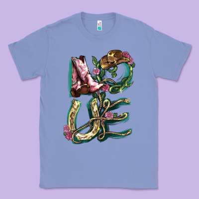 Love Boots Horseshoe Classic Tee Designed By Howdyjamesfarm