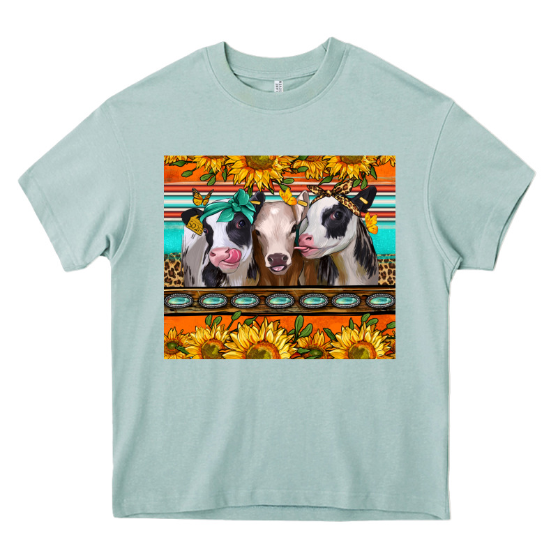 Heifers And Sunflowers Heavy Core Tee by Jasminsmagicworld | Teevron