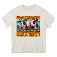 Cream heifers and sunflowers Heavy Core Tee - Jasminsmagicworld