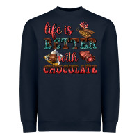 Navy life is better with chocolate Heavyweight Sweatshirt - AdoDesignShop