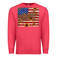 Cardinal American flag leopard sunflower Premium Sweatshirt - JahusDesignShop