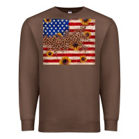 Chestnut American flag leopard sunflower Premium Sweatshirt - JahusDesignShop