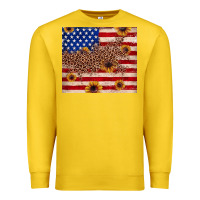 Lemon American flag leopard sunflower Premium Sweatshirt - JahusDesignShop