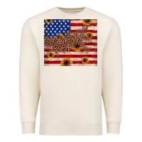 Sandshell American flag leopard sunflower Premium Sweatshirt - JahusDesignShop
