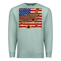 Seafoam American flag leopard sunflower Premium Sweatshirt - JahusDesignShop