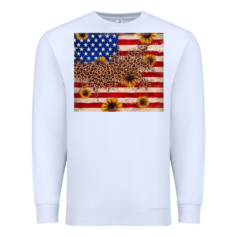 American Flag Leopard Sunflower Premium Sweatshirt by JahusDesignShop | Teevron
