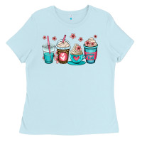 Baby Blue mom fuel coffee cups Ladies Tee - OliviaCreatesArt
