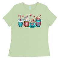 Matcha mom fuel coffee cups Ladies Tee - OliviaCreatesArt