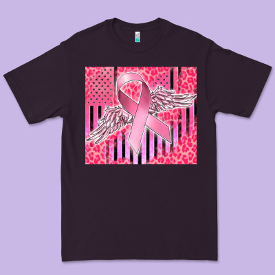 Cancer Awareness American Flag Premium Tee Designed By Cowgirlartshop