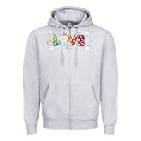 Heather Grey love tooth and tooth fairy Zipper Hoodie - AdoDesignShop