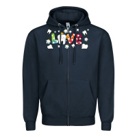 Navy love tooth and tooth fairy Zipper Hoodie - AdoDesignShop