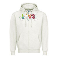 Oatmeal Heather love tooth and tooth fairy Zipper Hoodie - AdoDesignShop