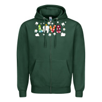 Sports Green love tooth and tooth fairy Zipper Hoodie - AdoDesignShop