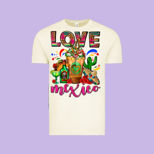 Love Mexico Cold Drink Frappe Vintage Tee Designed By Fadigitalartstudio