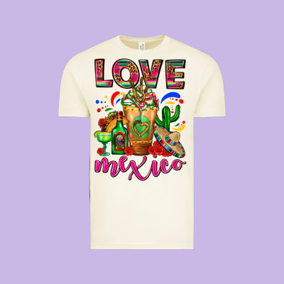 Love Mexico Cold Drink Frappe Vintage Tee Designed By Fadigitalartstudio
