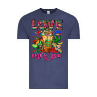 Vintage Denim Love Mexico Cold Drink Frappe Vintage Tee - FaDigitalArtStudio
