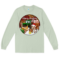 Matcha Merry Christmas Farm Animals Long Sleeve Tee - FaDigitalArtStudio