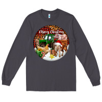 Smoke Merry Christmas Farm Animals Long Sleeve Tee - FaDigitalArtStudio