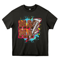 Asphalt Mama Football lightning bolt Heavy Core Tee - HowdyJamesFarm