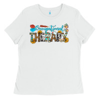White occupational therapy Ladies Tee - OliviaCreatesArt