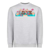 Heather Grey love and love letters Heavyweight Sweatshirt - AdoDesignShop