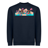 Navy love and love letters Heavyweight Sweatshirt - AdoDesignShop
