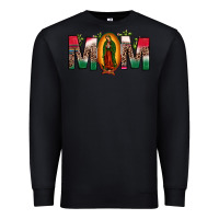 Black mexican flag our lady of guadalupe mom leopard Premium Sweatshirt - JahusDesignShop