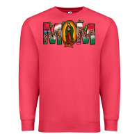 Cardinal mexican flag our lady of guadalupe mom leopard Premium Sweatshirt - JahusDesignShop