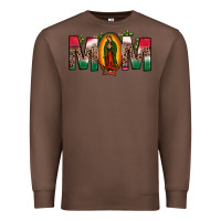 Chestnut mexican flag our lady of guadalupe mom leopard Premium Sweatshirt - JahusDesignShop