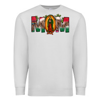 Dove Grey mexican flag our lady of guadalupe mom leopard Premium Sweatshirt - JahusDesignShop