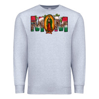 Heather Grey mexican flag our lady of guadalupe mom leopard Premium Sweatshirt - JahusDesignShop