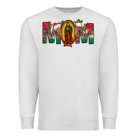 Oatmeal Heather mexican flag our lady of guadalupe mom leopard Premium Sweatshirt - JahusDesignShop
