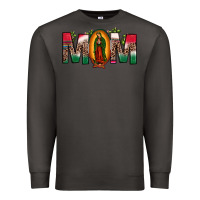 Smoke mexican flag our lady of guadalupe mom leopard Premium Sweatshirt - JahusDesignShop
