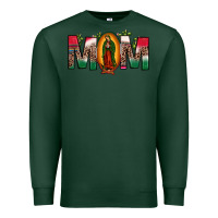 Sports Green mexican flag our lady of guadalupe mom leopard Premium Sweatshirt - JahusDesignShop