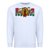 White mexican flag our lady of guadalupe mom leopard Premium Sweatshirt - JahusDesignShop