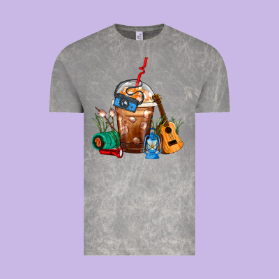 Camping Frappe Coffee Vintage Tee Designed By Fadigitalartstudio