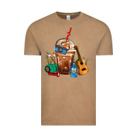Vintage Coffee Camping Frappe Coffee Vintage Tee - FaDigitalArtStudio