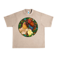 French Oak Christmas Chick Family Urban Heavy Tee - RanaPortraitStore