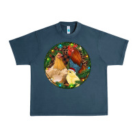 Midnight Navy Christmas Chick Family Urban Heavy Tee - RanaPortraitStore