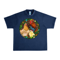 Navy Christmas Chick Family Urban Heavy Tee - RanaPortraitStore