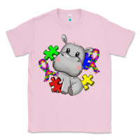 Bubblegum Pink autism hippopotamus Classic Tee - CowGirlArtShop