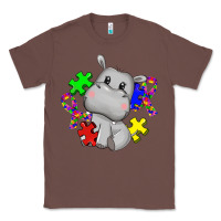 Chestnut autism hippopotamus Classic Tee - CowGirlArtShop