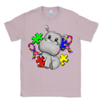 Lilac autism hippopotamus Classic Tee - CowGirlArtShop
