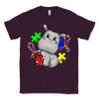 Plum autism hippopotamus Classic Tee - CowGirlArtShop