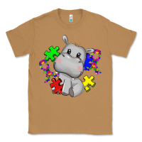 Toasted Coconut autism hippopotamus Classic Tee - CowGirlArtShop