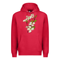Cardinal American Dogwood Flower Illustrations Premium Hoodie - LillyAllenDesigns